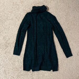 Francesca’s Green Turtleneck Sweater Dress
